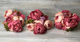 Artificial Flowers, 3Pcs Pink Fake Peony Silk Peonies Bulk Flower Arrangement Peony