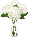 4 PCS Real Touch White Hydrangea Artificial Flowers 20.5", Latex Large Faux Hydr Hydrangea