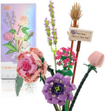 NEW!FULL SET Flower Bouquet 7 Stems Building Kit Botanical Collection 590 pieces Hydrangea