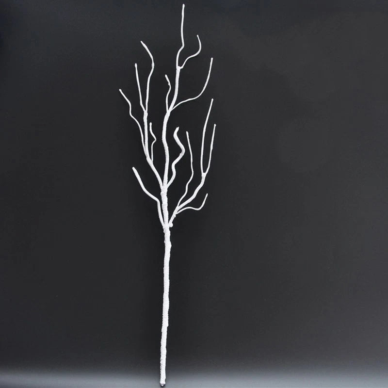 White artificial dried branch with multiple twig tips