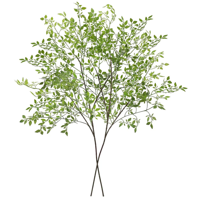 Artificial Plants 2PCS 43.3 Inch Green Nandina Tall Plants for Wedding Shop G... Green Plant