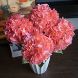 4pcs 24.4'' Realistic Large Artificial Hydrangea Flowers with Long Stem,Coral... Hydrangea