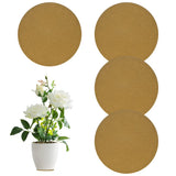 4-Pack Cork Plant Coasters, 3.9 Inch Cork Plant Mats for Garden [Brown] Garden Plants