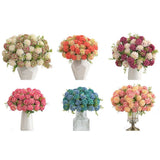 10 Flower Head Hydrangea Fake Flowers Bouquet for Event Decoration 33cm Hydrangea