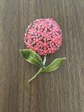 Vintage 70s Flower Power Pin Brooch Pink Posies Hydrangea Groovy Mod Hydrangea