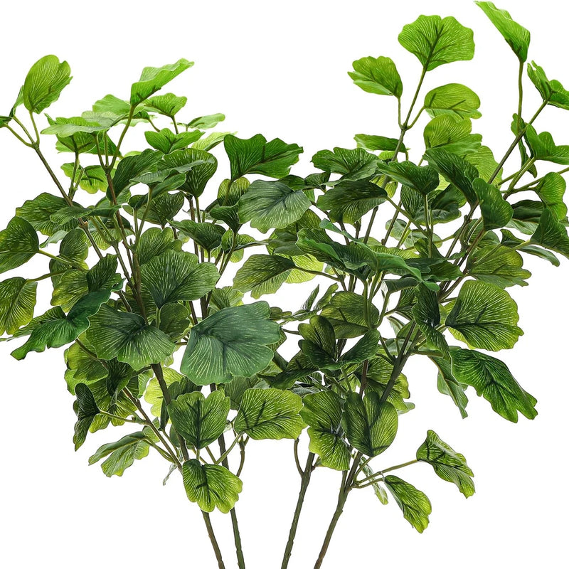 29" Artificial Ginkgo Leaves Ornament Fake Green Branch Display Realistic Fau... Green Plant