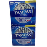 Tampax Pearl Light Leak Guard Protection Jumbo Unscented Tampons (50 X 2 Packs) Bouquet