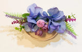 1 Pc Of Mini Rose Lavender Hydrangea Flower Bridal Hair Comb Purple Color Hydrangea