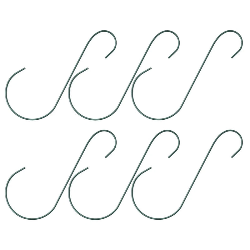 6 Pcs Shaped Hook Outdoor Flower Basket Hanging Hooks Metal Garden Garden Plants