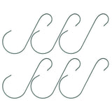 6 Pcs Shaped Hook Outdoor Flower Basket Hanging Hooks Metal Garden Garden Plants