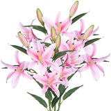 Lilies Artificial Flowers Bulk 30Ó Long Stems Silk Bouquet Home Decor Roses