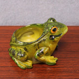 Resin Frog Planter Decorative Plant Pot Art Crafts Frog Shaped Flower Pot for Flowering Plants