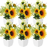 6 Pcs Small Fake Plants Artificial Potted Plants Aesthetic Eucalyptus Greener... Green Plant