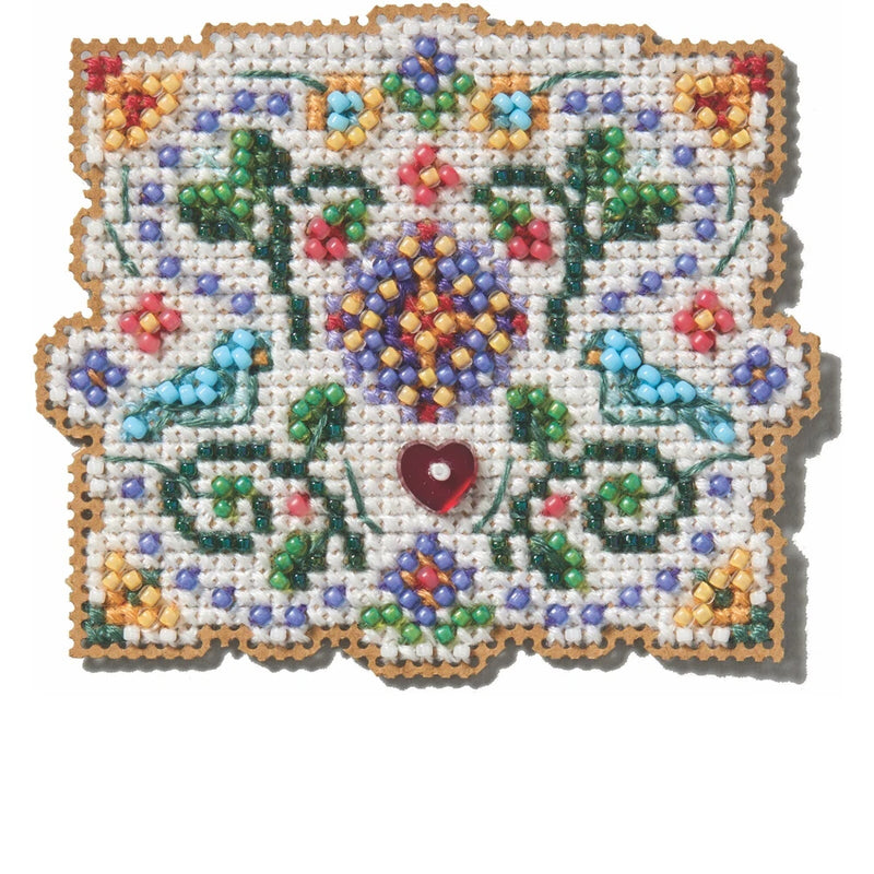 Folk Art Counted Cross Stitch Kit Mill Hill 2025 Spring Bouquet MH182513 Bouquet