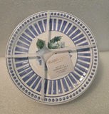 NWT 4 Shabby Chic Floral Hydrangea Blue White Melamine Plates 9" Spring Easter Hydrangea