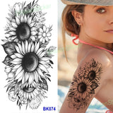 Sunflower Tattoo Rose Dragonfly Graphics Black Sketch Peony Daisy Flower Tattoo Peony