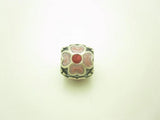 Pandora Sterling Silver Red Pink Enamel Daisy Flower Charm Daisies