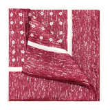100%Silk Men's Pocket Square Red Daisy Broken Flower Handkerchief 11.8in 30cm Daisies