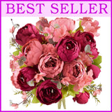 Rustic Red Peony Bouquets for Farmhouse Weddings Hydrangea