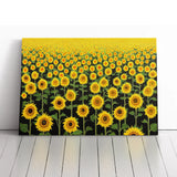 Ideal Sunflower Field Canvas Wall Art Print Framed Picture Decor Living Room Sunflower