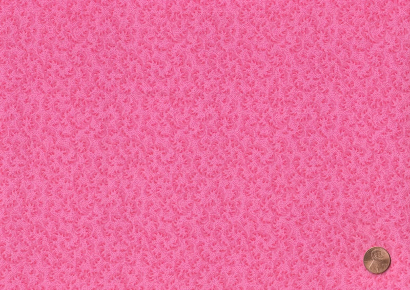 Pink 100% cotton fabric with fine floral calico print