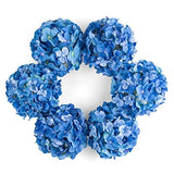 Artificial Hydrangea Silk Flower Heads with Stem Fake Hydrangea Royal Blue Hydrangea