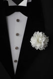 Silk Boutonniere White Carnation Men's Flower Lapel Pin Handmade Carnation