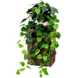 Fake Plants,Artificial Plants Indoor Faux Silk Hanging Pothos Fake Plants for... Green Plant