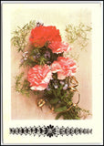 Vintage Carnations Flower Bouquet Postcard Bulgaria Polygraphic Publishing K109 Carnation