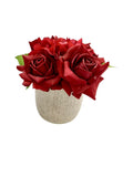 Flower Arrangment Faux Mixed Roses Real Touch Home Decor Gift Hydrangea