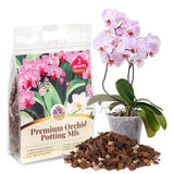 BYSHIGEBAO Orchid Bark Potting Mix with Pine and 2 Quarts, Brown Orchids