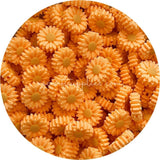 2x DAISY silicone beads MARIGOLD yellow flowers floral 22mm sunflower orange Sunflower