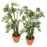 2 Pcs Dollhouse Plants Miniature Aquarium Decor Artificial Simulation Green Green Plant