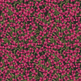 Wilmington Prints - Midnight Garden - Small Floral - Black/Pink, Fabric BTY Flowering Plants