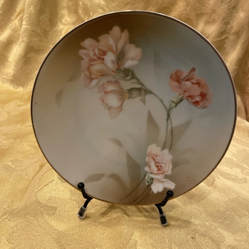 RS Germany Dessert Plate 6Ó Reinhold Schlegelmilch RS Hand Painted Carnation Carnation