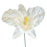 Artificial single cattleya orchid blossom WHITE Flowering Plants