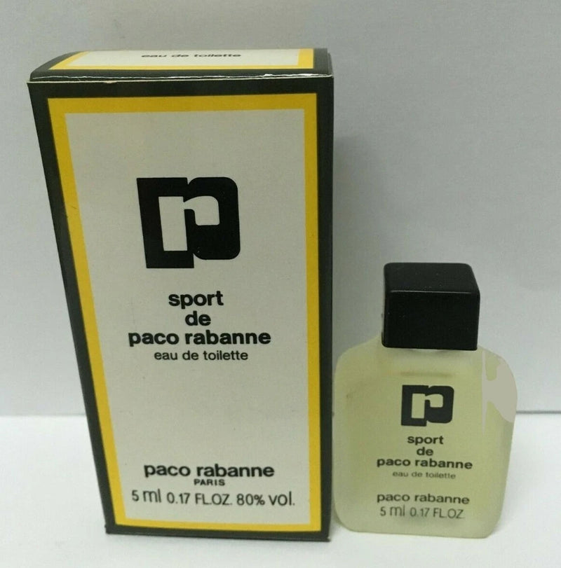 Sport de paco rabanne Eau De Toilette Mini Minaiture 0.17 5 ML For Men VINTAGE EDT