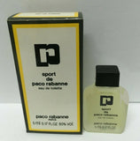 Sport de paco rabanne Eau De Toilette Mini Minaiture 0.17 5 ML For Men VINTAGE EDT