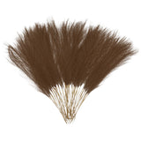 50 Pcs Faux Pampas Grass 52cm/20.5" Dried Pampas Grass Decor, Dark Brown Pampas Grass