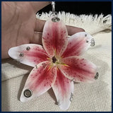 Exquisite Phalaenopsis Orchid Lily Keychain Creative Simulation Flower Bag Lily