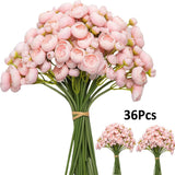 36x Artificial Ranunculus Peony Flower Wedding Bouquet Home Party Outdoor Decor Ranunculus