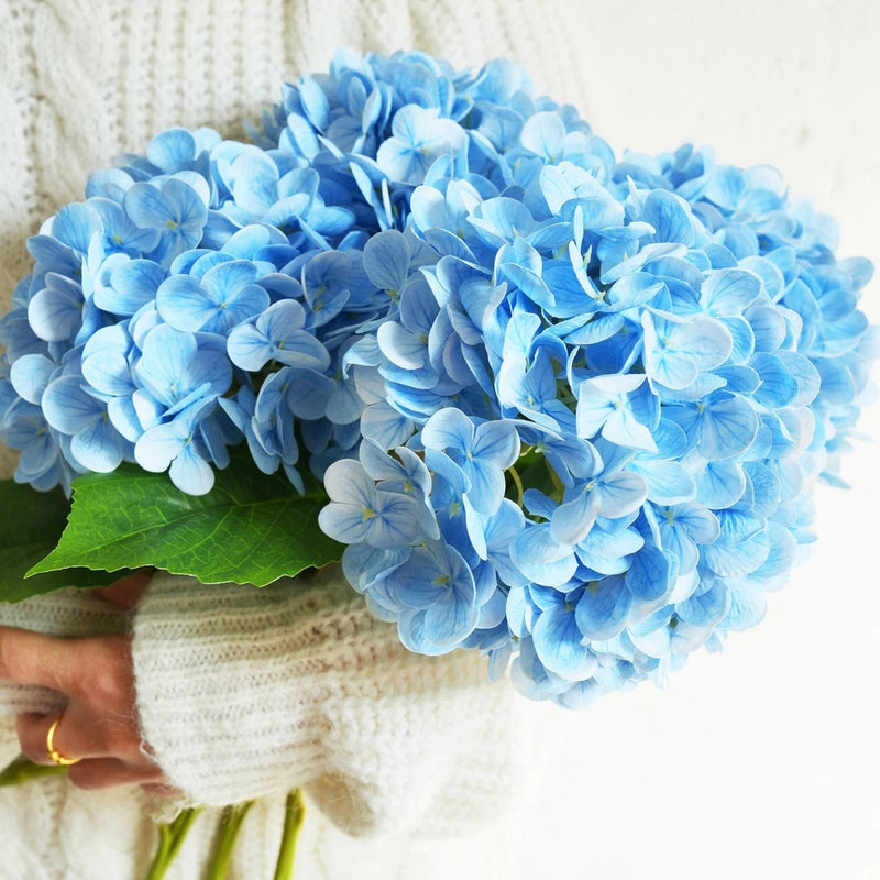 4PCS 20 inch Real Touch Hydrangea Artificial Flowers Faux Hydrangeas Realisti... Hydrangea