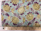In The Beginning Pastiche Fabric # 2JYG3 by Jason Yenter - One Piece Flowering Plants