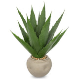 Large Artificial Agave Plants 16Ò Fake Succulents Potted Faux Aloe Vera Plant... Green Plant