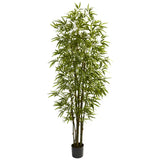 Nearly Natural 7Õ Green Bamboo Tree Artificial Silk Plant Home Office Decoration Green Plant