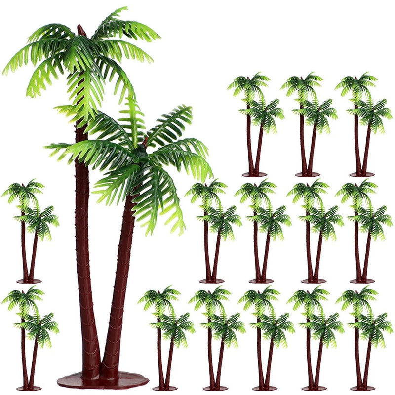 40 Pcs Coconut Tree Toy Mini Plastic Artificial Coconuts Simulation Model Green Plant