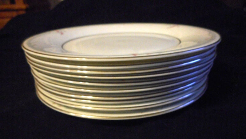 Royal Doulton China Carnation Pattern Set of 10 Salad Plates 8" Carnation