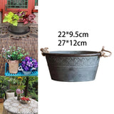 Metal Planter Flower Planter Decorative Garden Decoration Flower Bucket Garden Plants