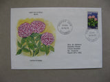 BENIN, cover FDC 1979, flower hydrangea Hydrangea