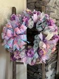 Wreath| Welcome Front Door Wreath| Home decor | Spring Summer Wreath | Hydrangea Hydrangea